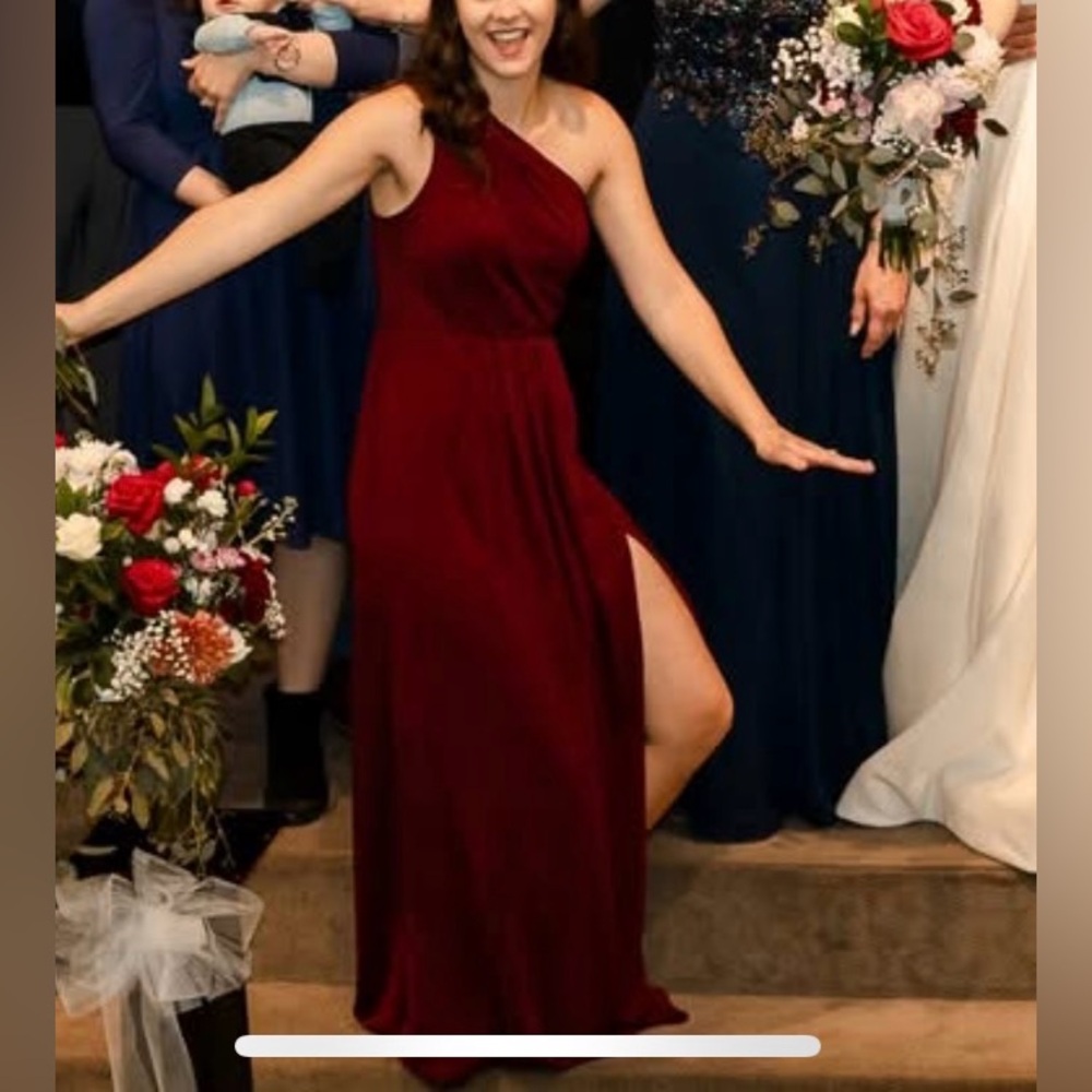 Azazie Burgundy Formal Dress